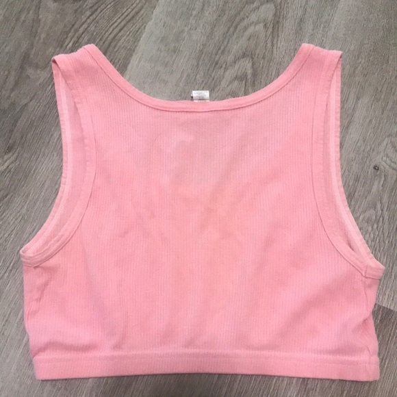 Vassarette Pink Ribbed Sports Bra Bralette Cami - Picture 4 of 4